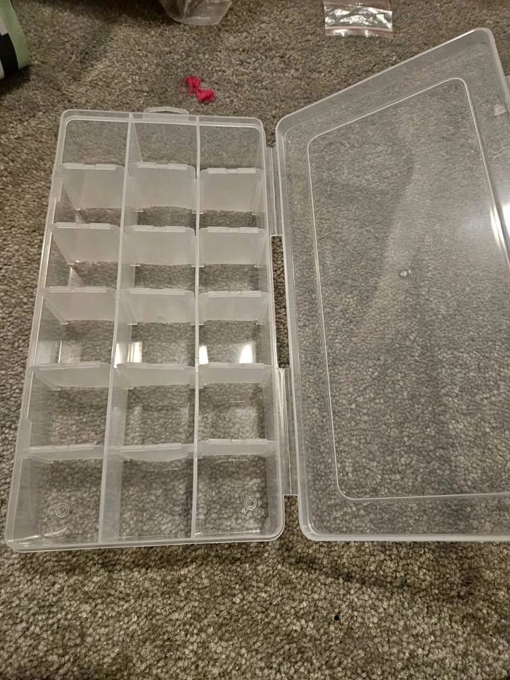 6 Pack 36 Grids Plastic Organizer Box with Dividers