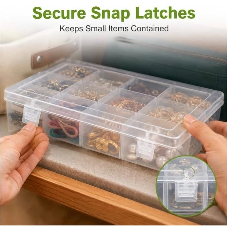 6 Pack 36 Grids Plastic Organizer Box with Dividers - photo 5