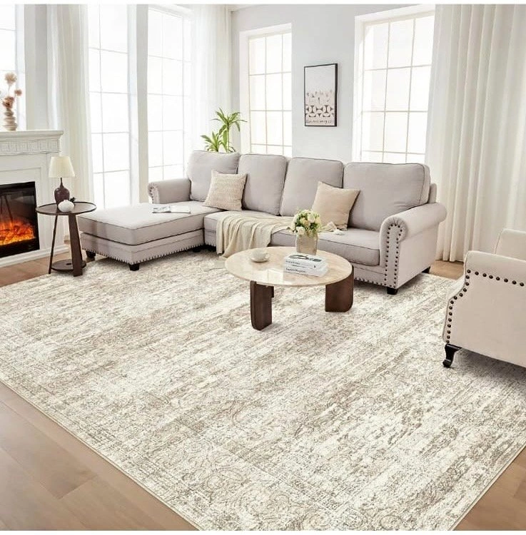 9x12 Area Rug Living Room Rugs - Vintage Beige