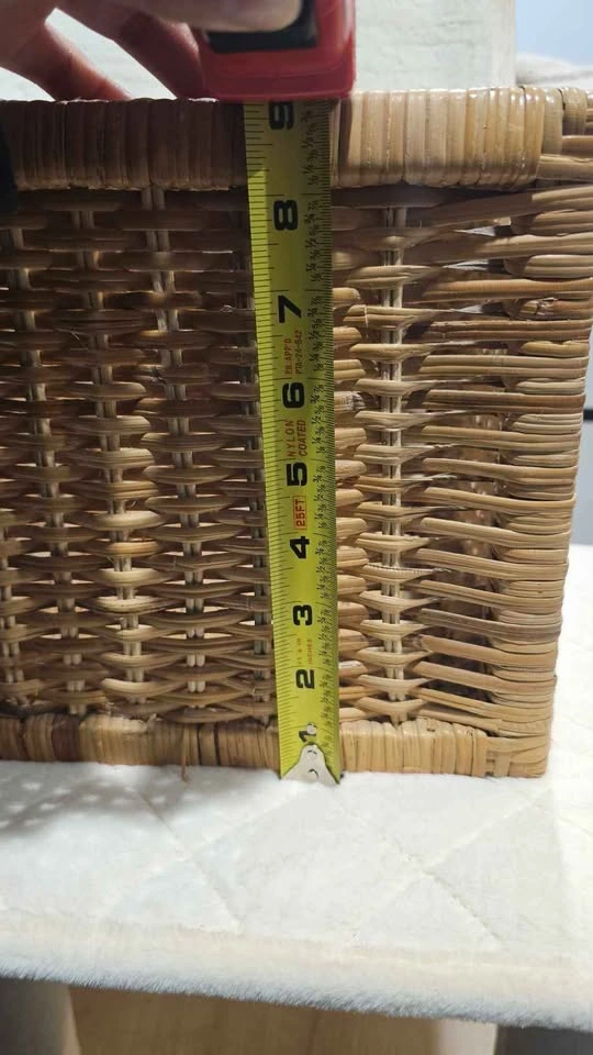Two hand-woven storage baskets - photo 5