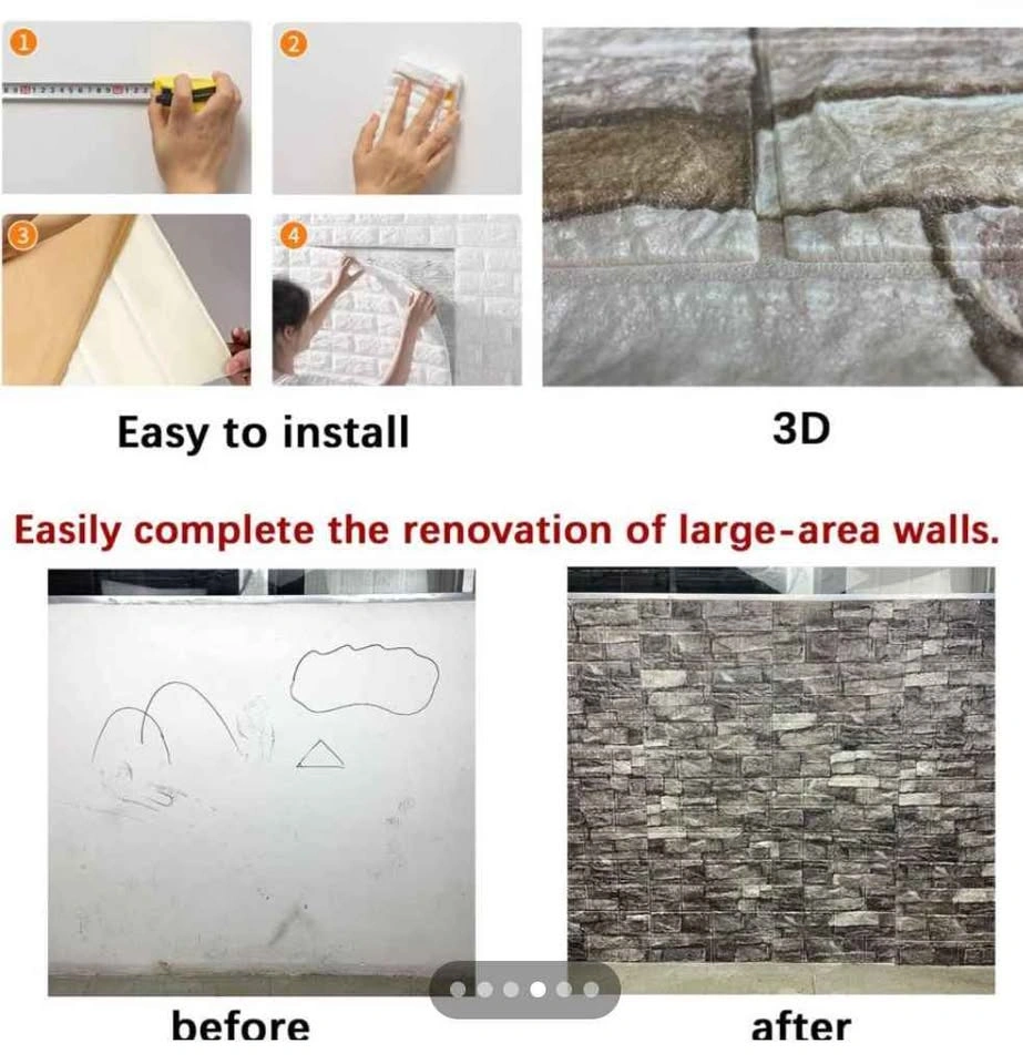 3D Faux Stone Wall Panels (Peel & Stick) - photo 5