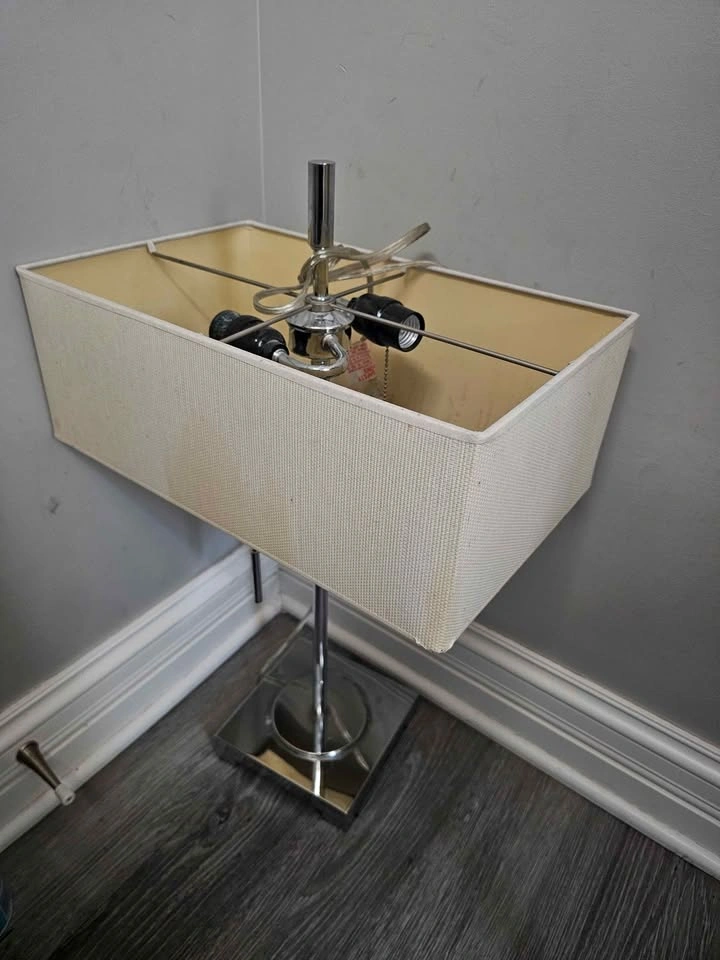 Two mid-century modern table lamps