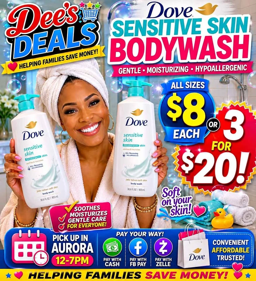 Dove Big Bodywash Pumps $8 each or 3 for $20