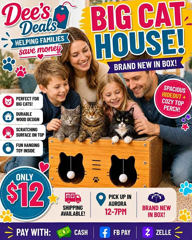 Big Cat House BRAND NEW IN BOX ONLY $12
