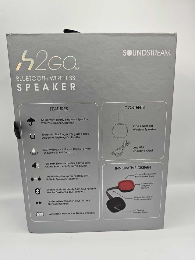 New Soundstream h2GO IPX7 Waterproof Portable Wireless Speaker - photo 2