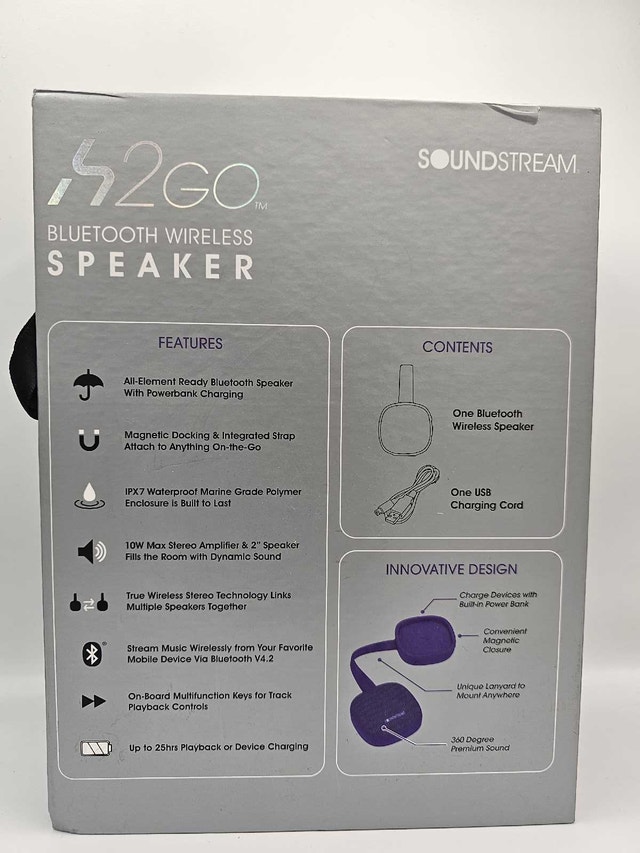 New Soundstream h2GO IPX7 Waterproof Portable Wireless Speaker - photo 4