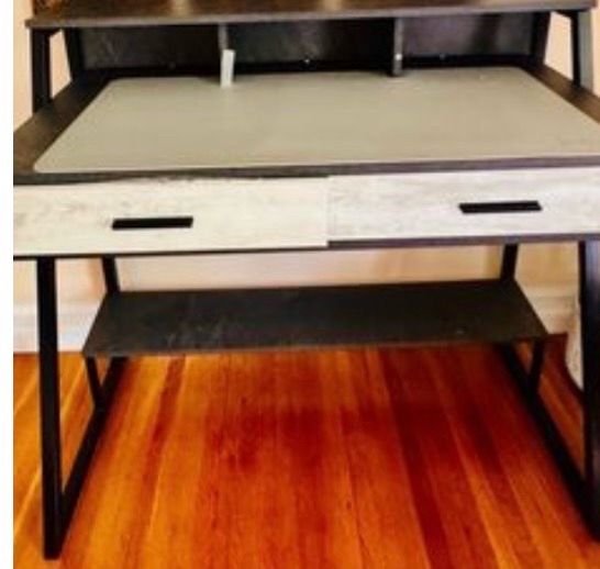 Work / Study desk with foot rest and functional drawers