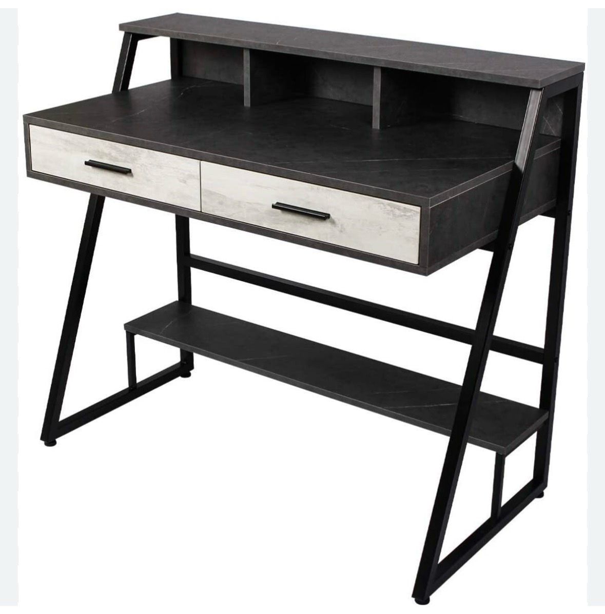 Work / Study desk with foot rest and functional drawers - photo 3