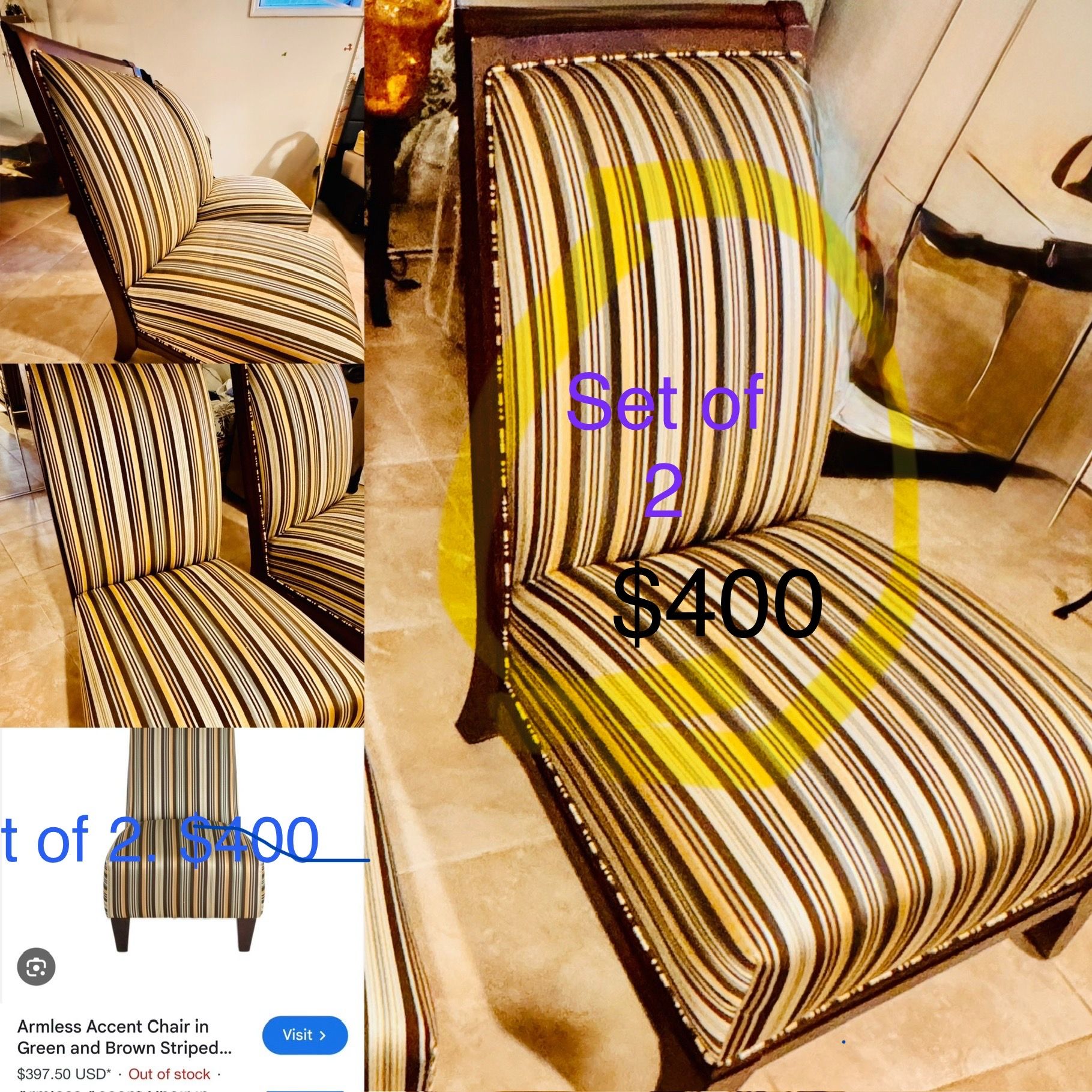 Set of two beautiful statement chairs-- fixed price - photo 3