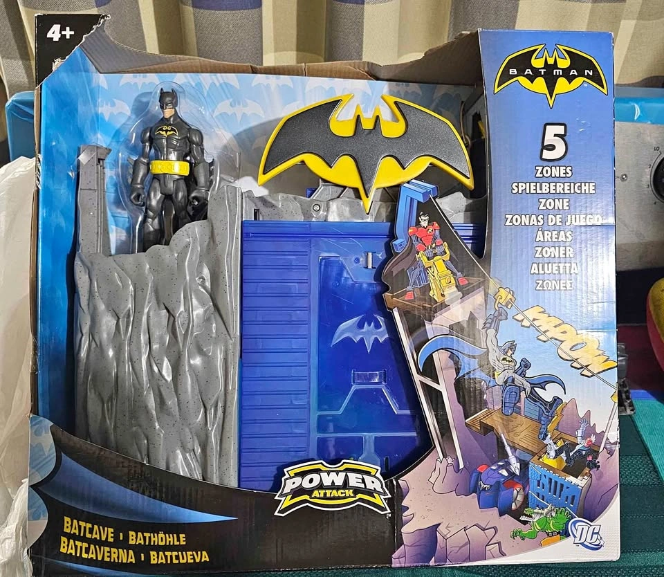 New Batman Power Attack Blast and Battle Batcave Play Set