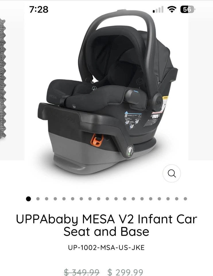 Mesa v2 car seat- pink with the base - photo 4