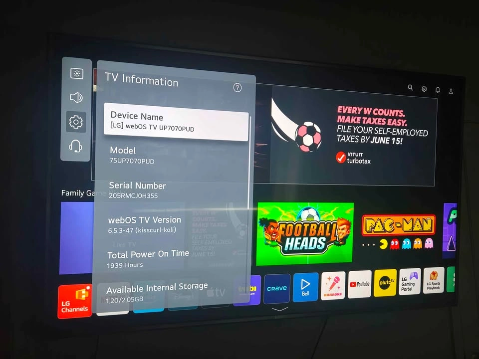 LG 75" SMART TV - UHD 75UP7070PUD - photo 4