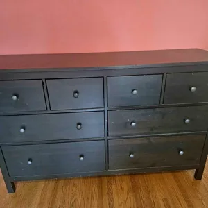hemnes 8 drawer dresser black brown Hemnes Black/Brown 8-drawer Dresser makeover and Malm Low bed modification : r/ikeahacks