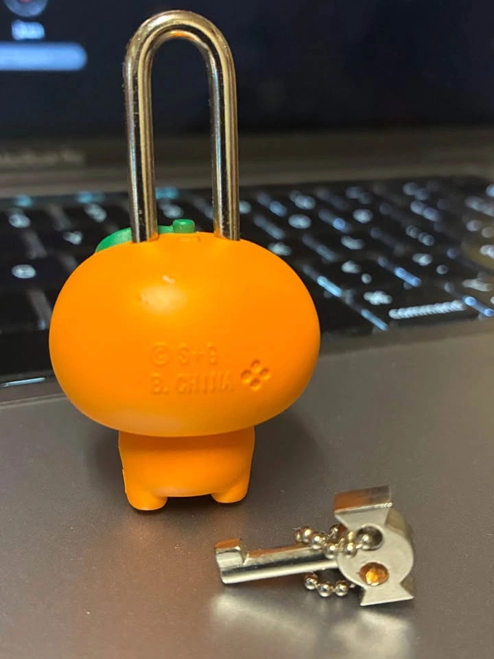 ⚽️ San-X Vintage Mikan Bouya Tangerine Boy Treasure Lock Charm - photo 4