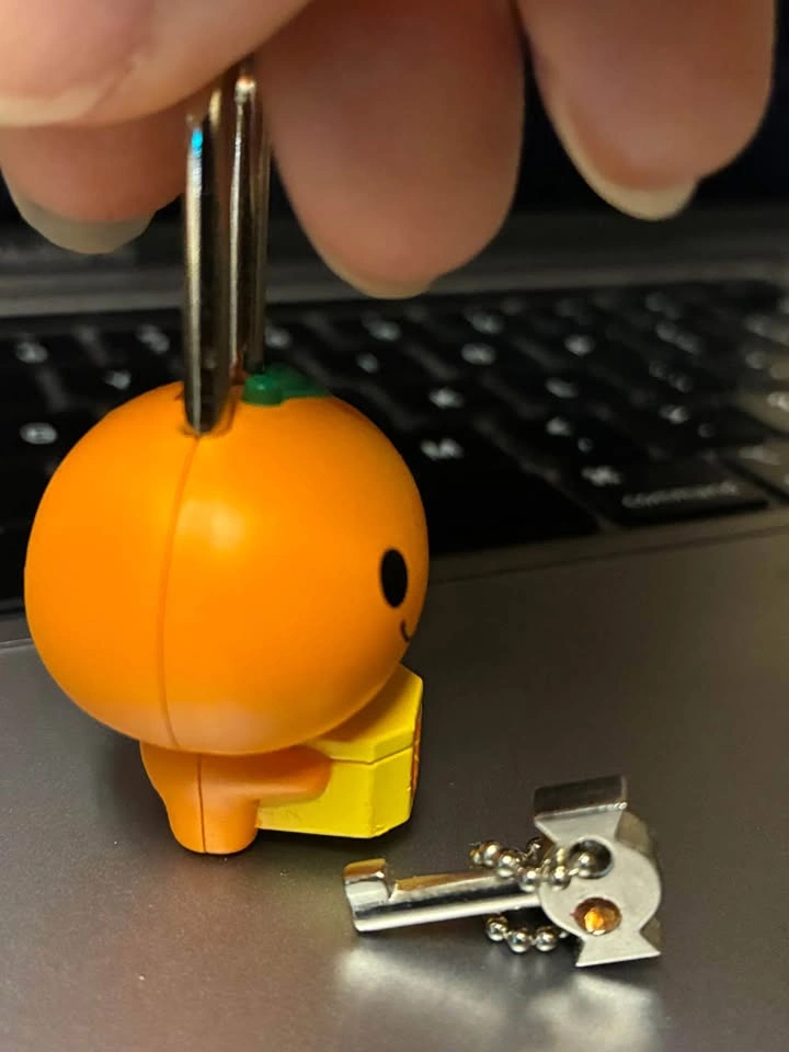 ⚽️ San-X Vintage Mikan Bouya Tangerine Boy Treasure Lock Charm - photo 5