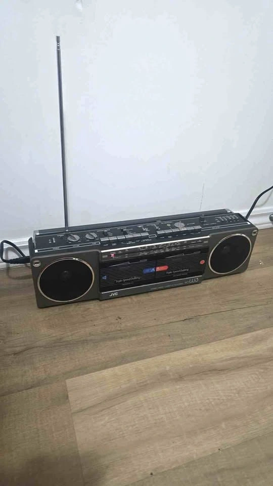 Vintage JVC RC-W3 Stereo Radio Cassette Recorder Boombox