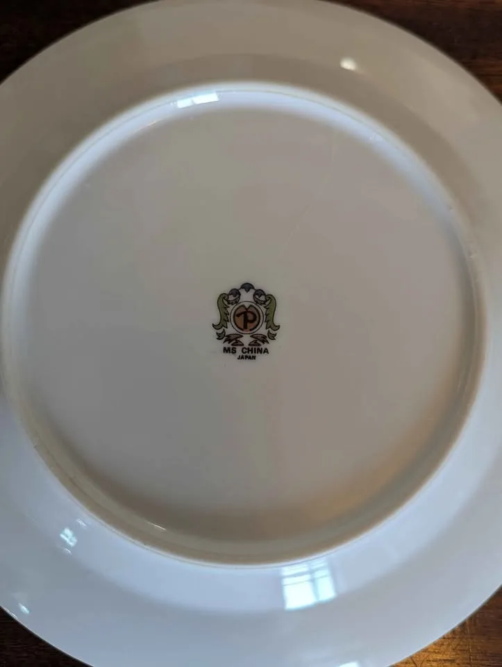 Vintage Fine China Plates w/ Floral Design - MS China, Japan image indicator(3)