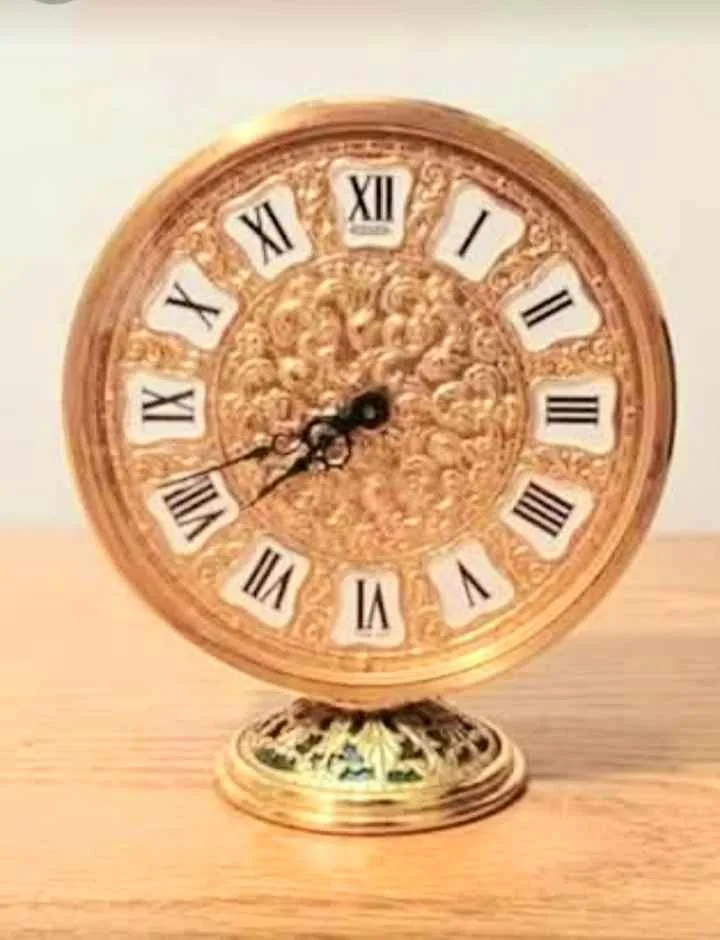 Unique 1964 Mechanical Gold Swiss Jaeger Alarm Clock thumbnail