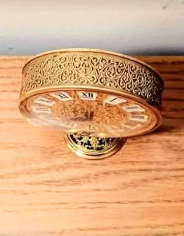 Unique 1964 Mechanical Gold Swiss Jaeger Alarm Clock image indicator(4)