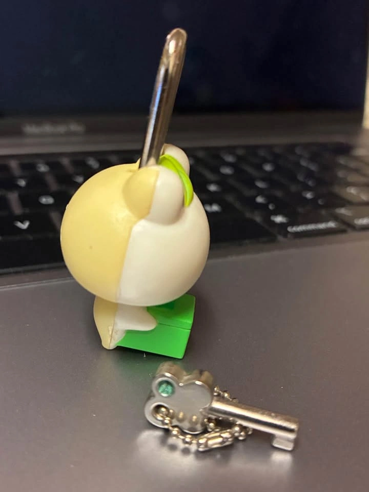 ⚽️ San-X Vintage Tsuginohi Kerori Treasure Lock Keychain - photo 2