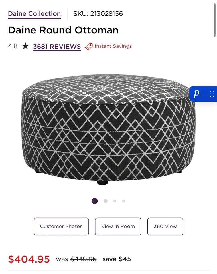 Daine Round Ottoman - photo 2