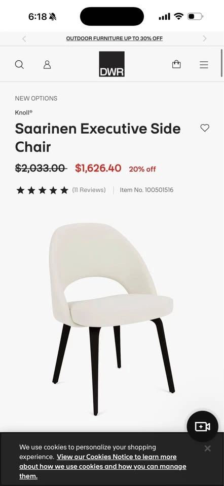 Modern cream leather upholstered dining/accent chair (TWO AVAILA - photo 5