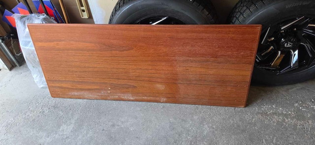 MCM Mid Century Modern Antique Teak Single Headboard