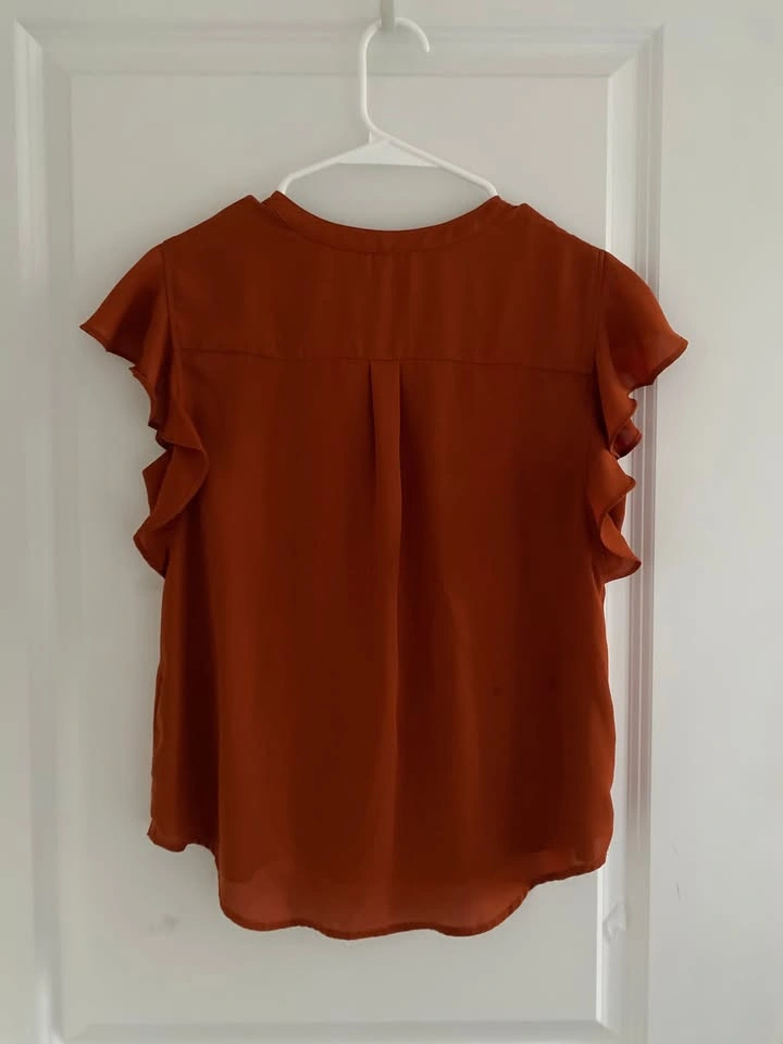 Calvin Klein Women's Blouse Short Ruffled Sleeves - photo 2