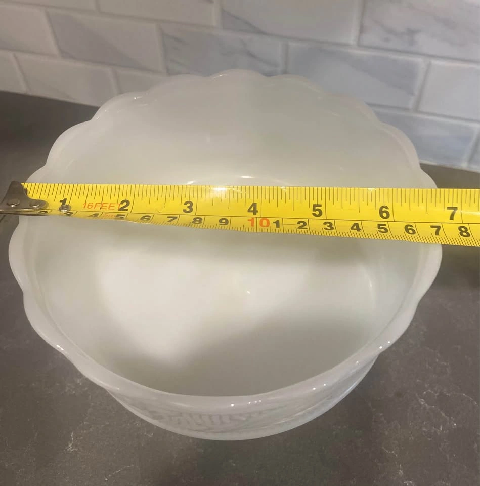 Vintage E.O. Brody Co. Milk Glass Pedestal Compote Bowl - photo 4