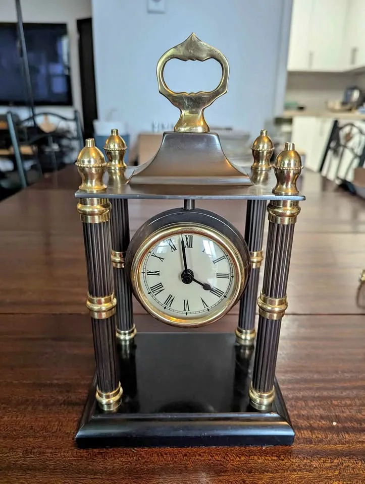 Vintage Bombay Mantel/Desk Clock thumbnail