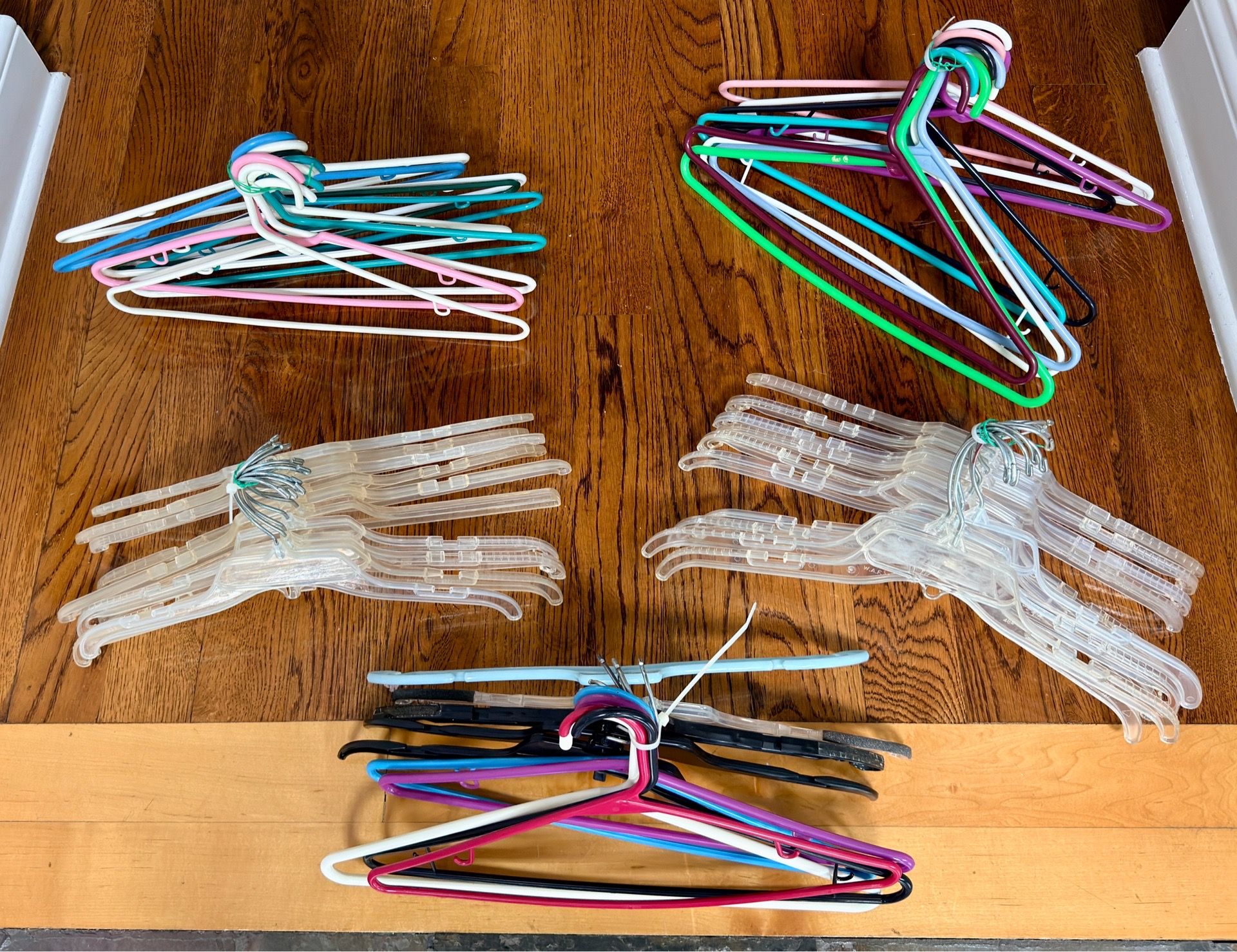 Hangers-Assorted and Colorful Plastic Sturdy-50 Total!