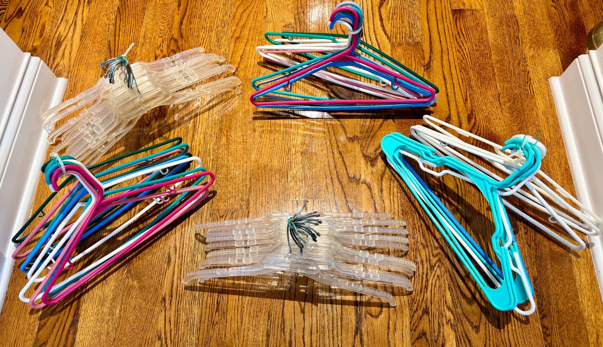 Hangers-Assorted and Colorful Plastic Sturdy-50 Total!