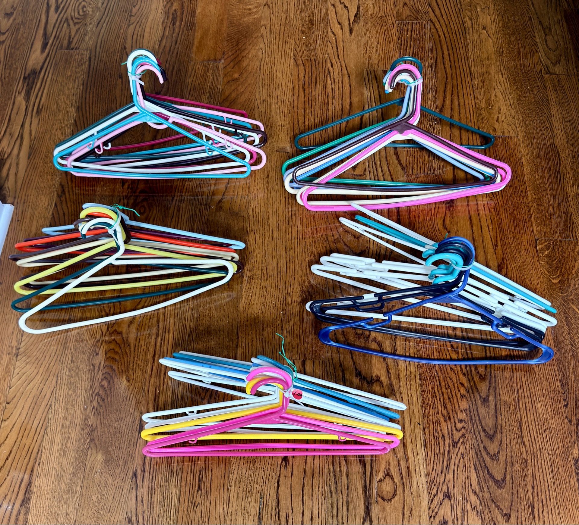 Hangers-Assorted Colorful Plastic-Sturdy-50 Total!