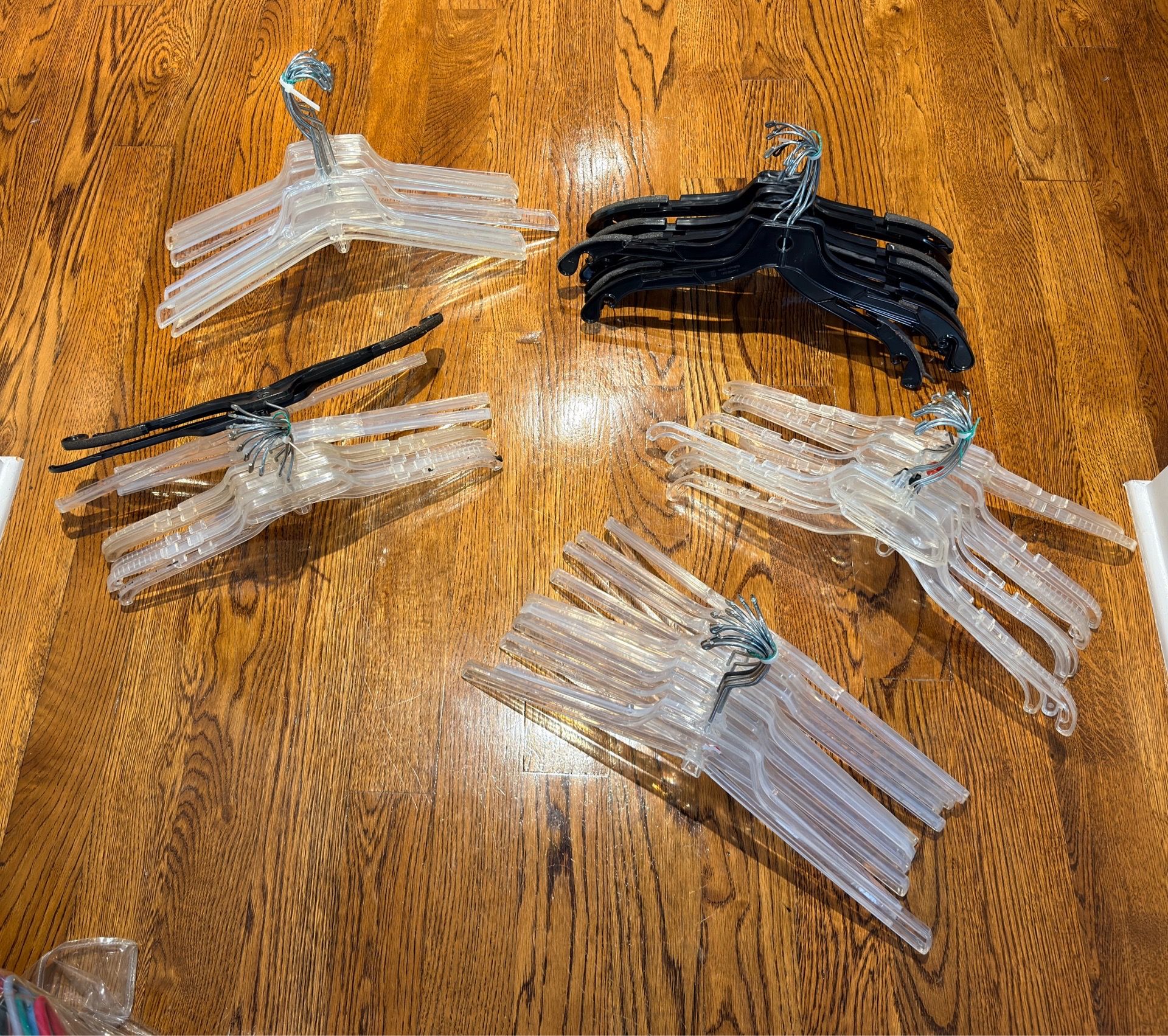 Hangers Assorted Plastic with Metal Hooks 50 Total!