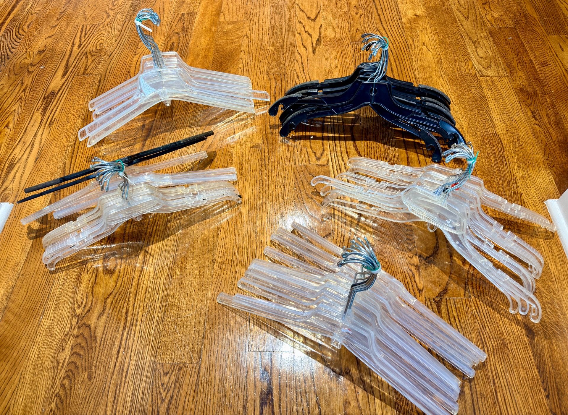 Hangers Assorted Plastic with Metal Hooks 50 Total! - photo 2