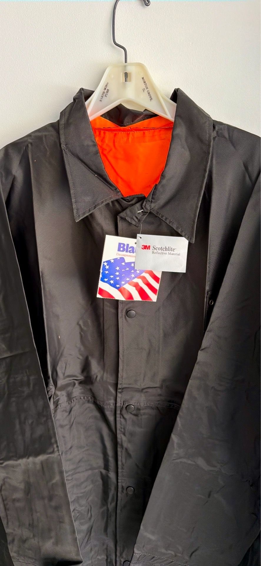 Blauer Defender Reversible Full Length Rain Coat-Black/Orange - photo 2