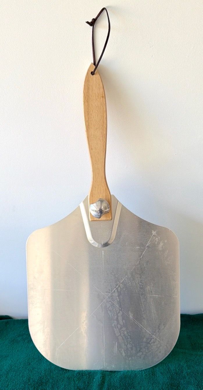 Metal Pizza Paddle 23" x 12" with Wooden Handle - New