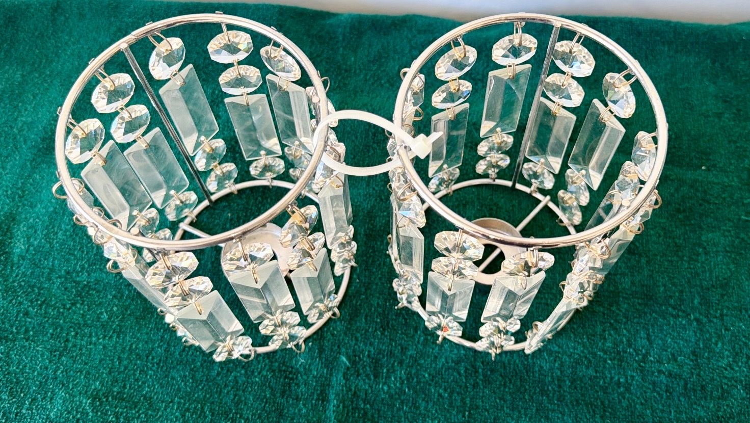Glass Crystal Candle Holders Set of 2 - photo 2