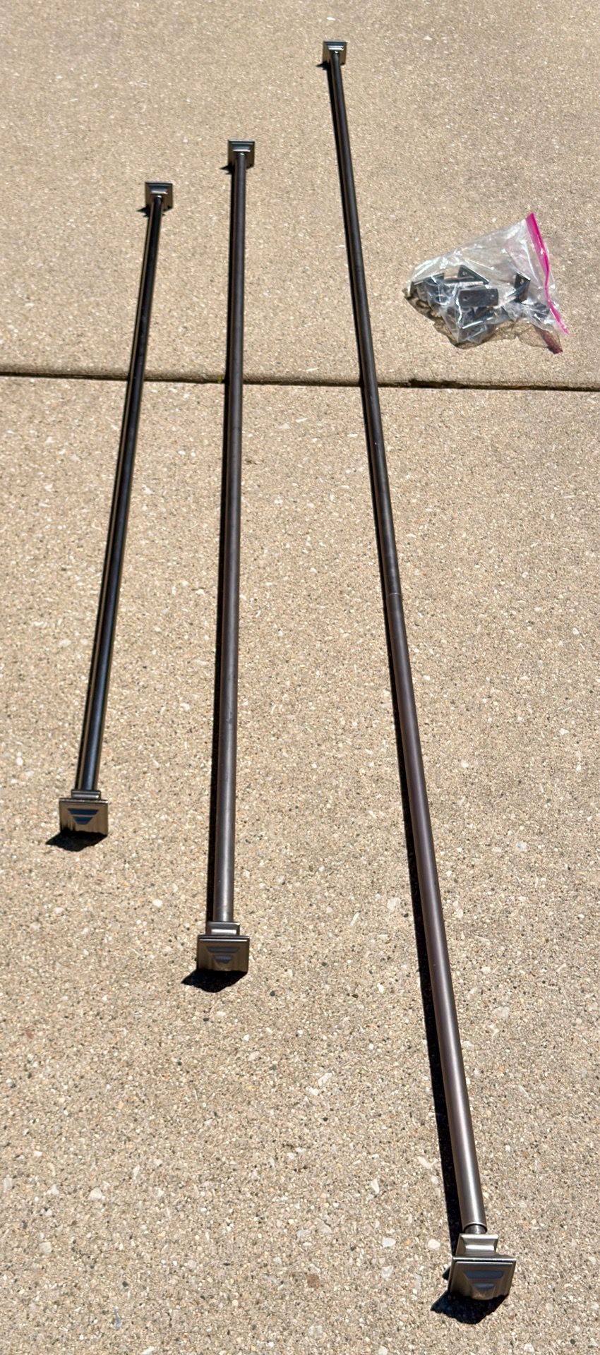 3 Piece Heavy Duty Metal Curtain Rod Set - photo 4