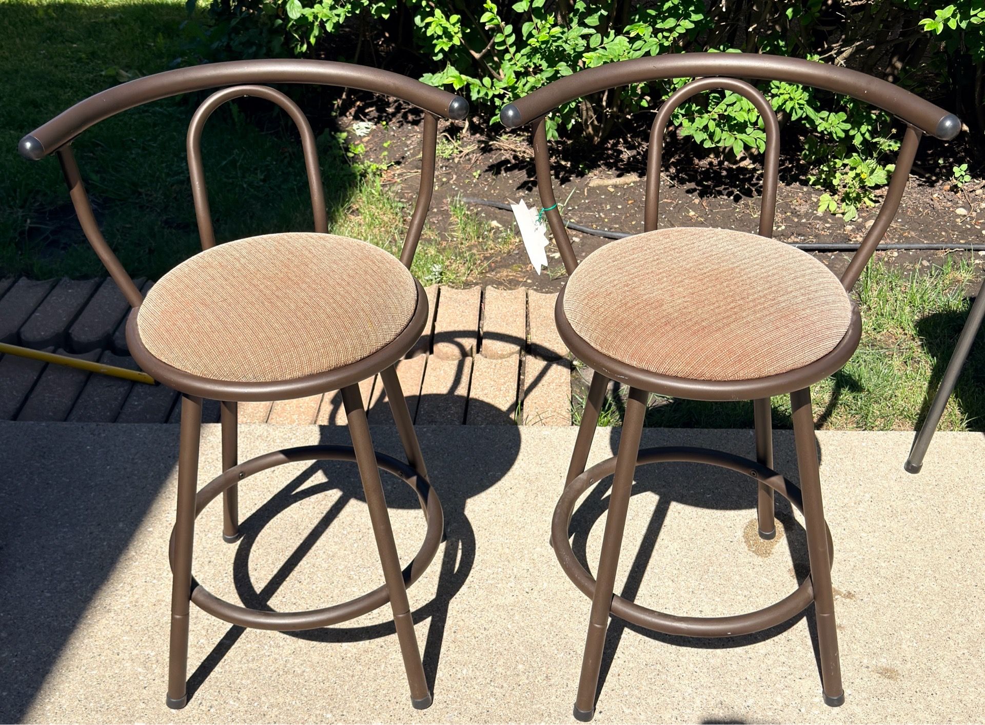 Metal Swivel Stools Set of 2 - Vintage Design - photo 3