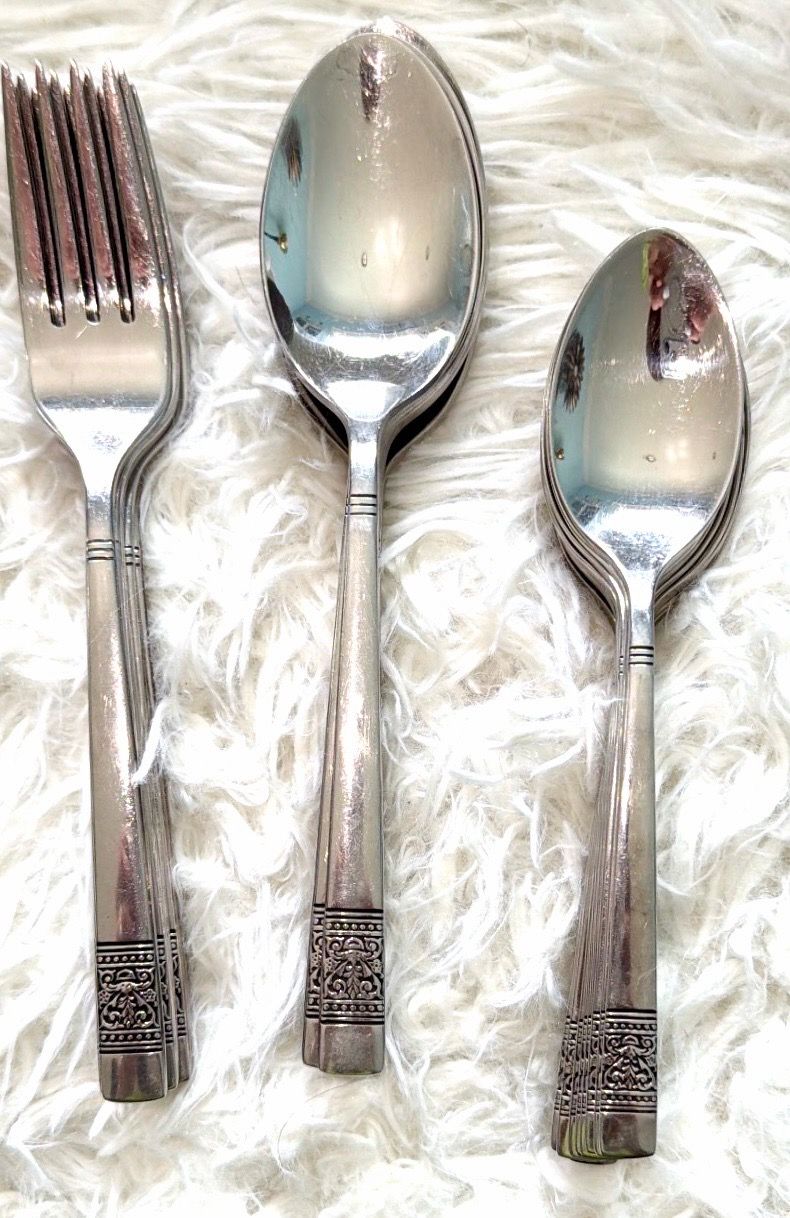 Gorham Amphora 1970s Stainless Steel Flatware Set - 58 Piece - photo 3