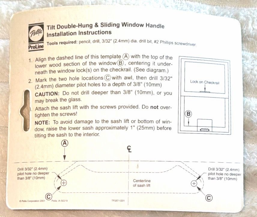 Pella ProLine White Tilt Double-Hung Window Lift Handle - photo 2