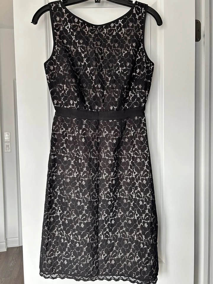 Jacob black interlaced pattern dress