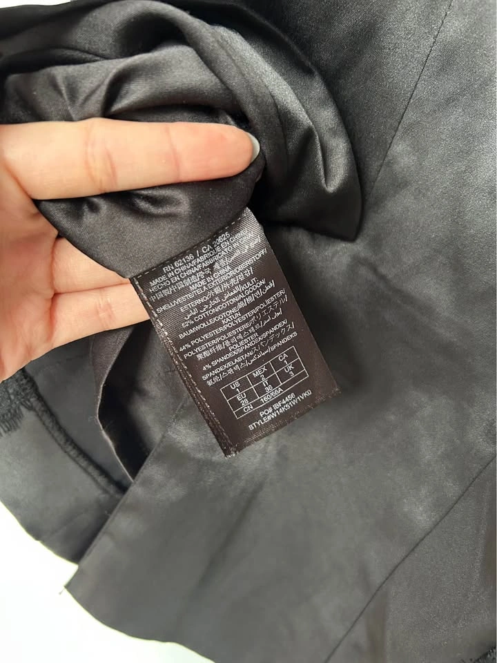 Guess black satin with lace trim dress - photo 4