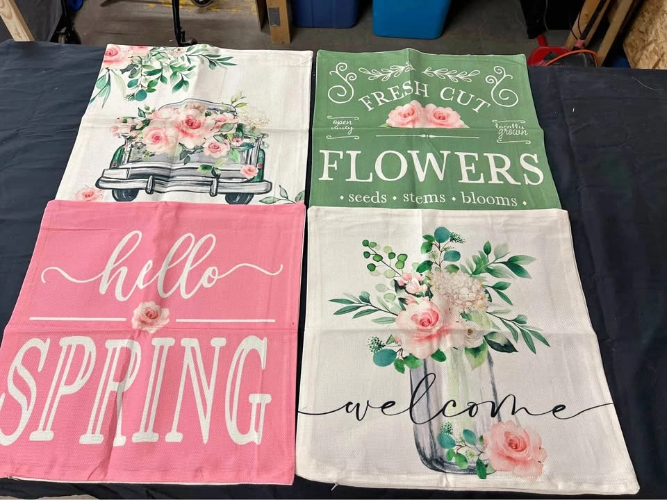 ⚽ Summer Pastel Design Throw Pillow Cases - 4 Pcs