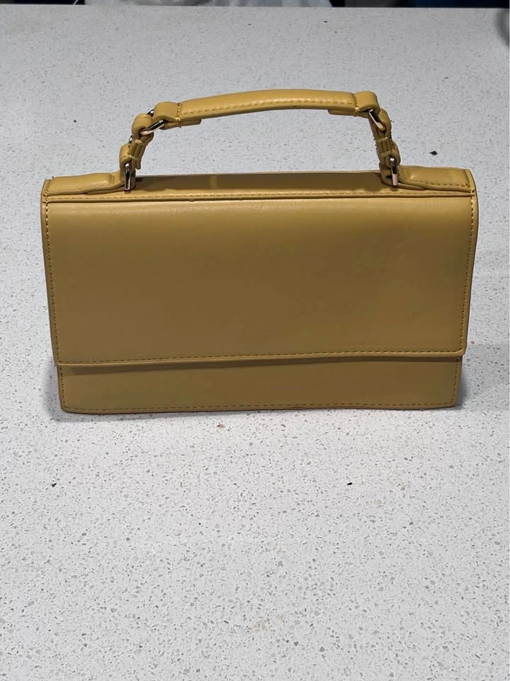 ZARA Mustard yellow top handle bag
