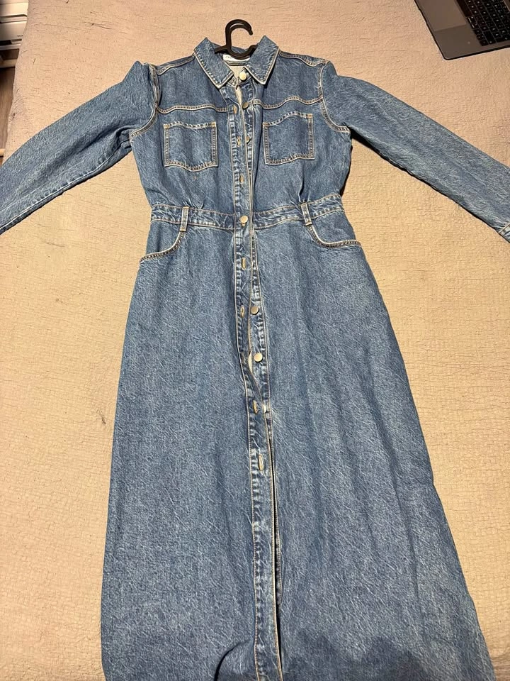 ZARA Denim Midi Dress