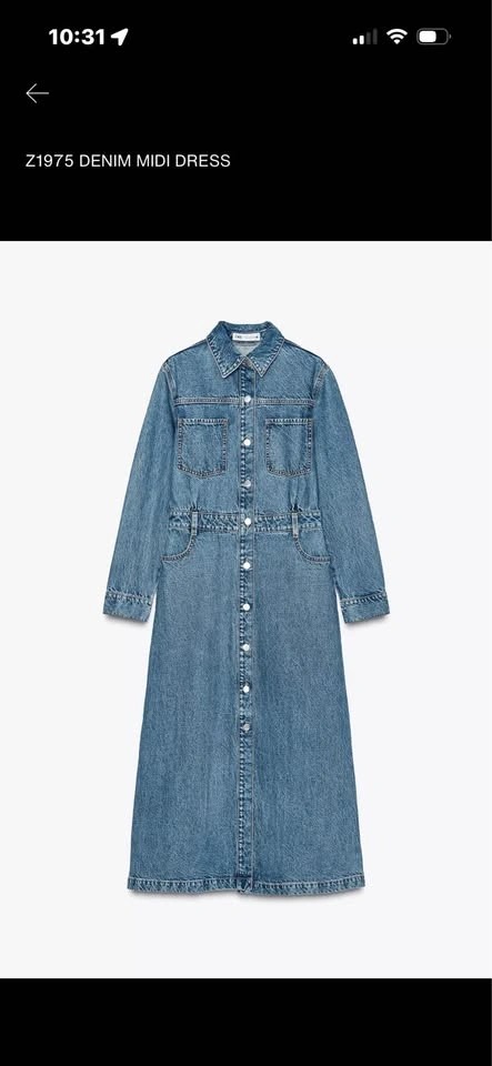ZARA Denim Midi Dress - photo 2