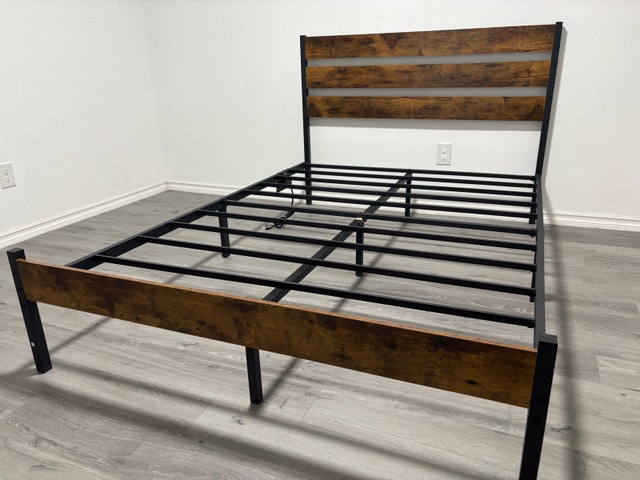 Full / Double Platform Bed with Charging Station