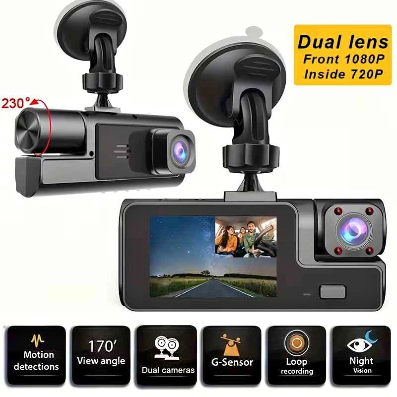 Brand New in Box: Dual Lens 1080P Dash Cam without Memory Card
